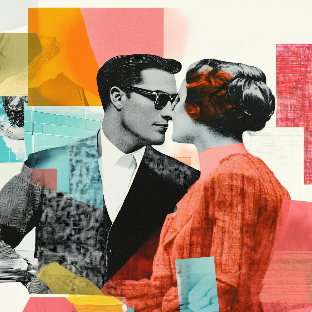 'Love' Vintage Collage