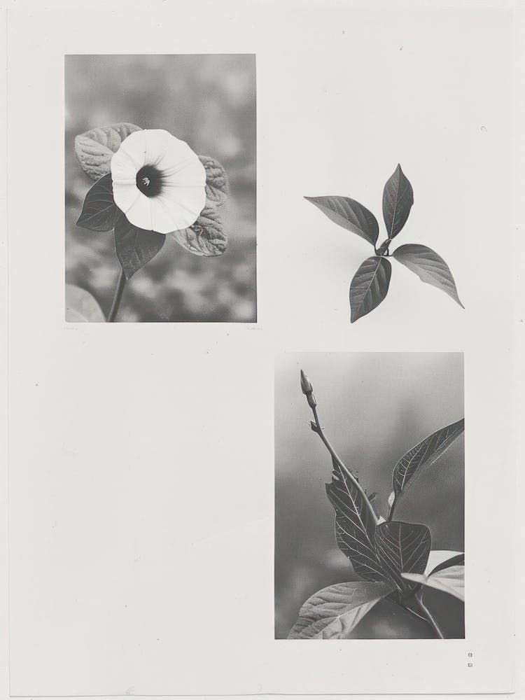 Morning Glory Flower Photo Collage 2