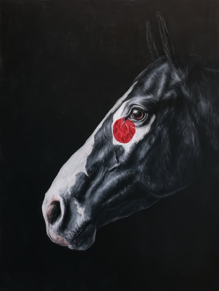 Horse With A Red Eye