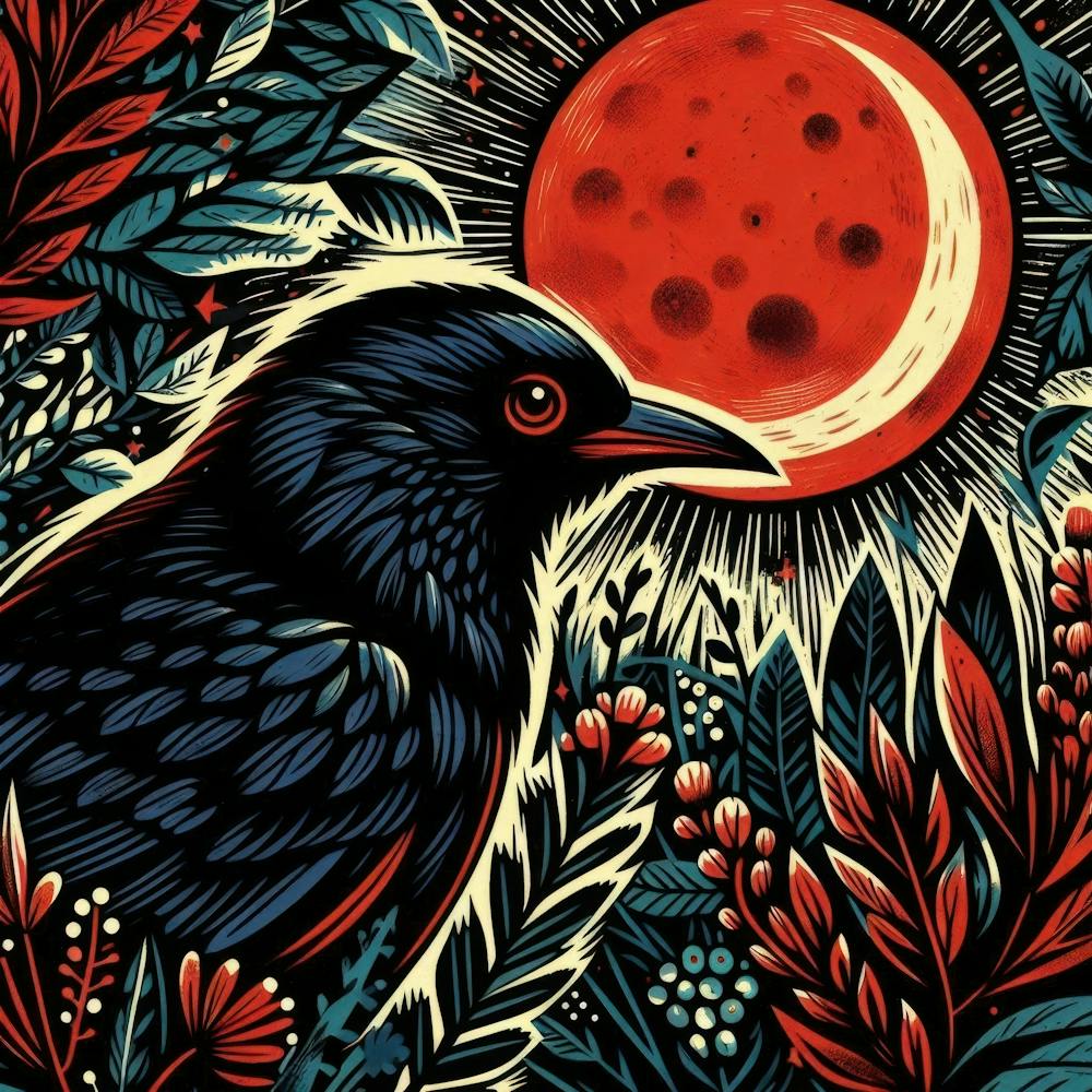 The Crow and Moon 1
