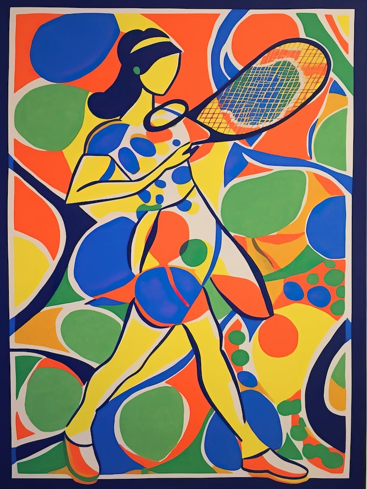 Tennis In The Style Of Matisse 3