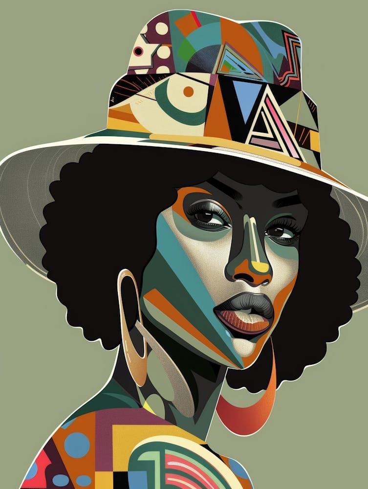 African Woman In Hat 7