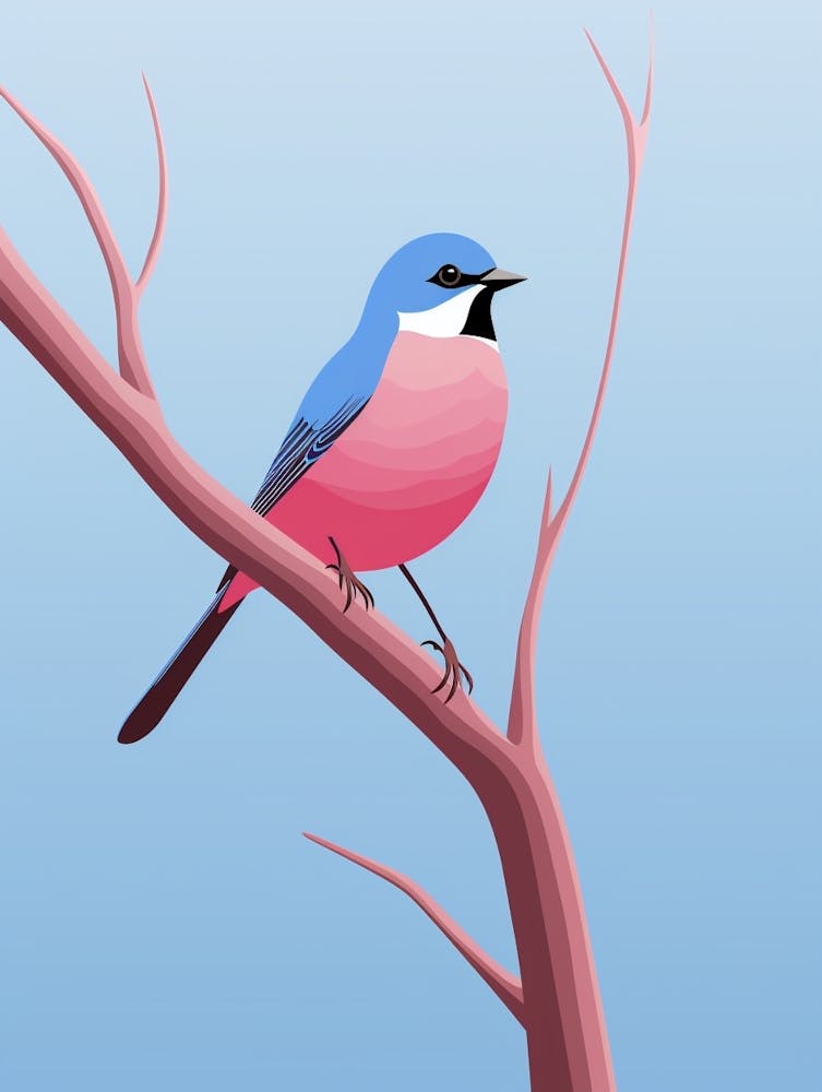 Minimalist Bluebird 1 Illustration