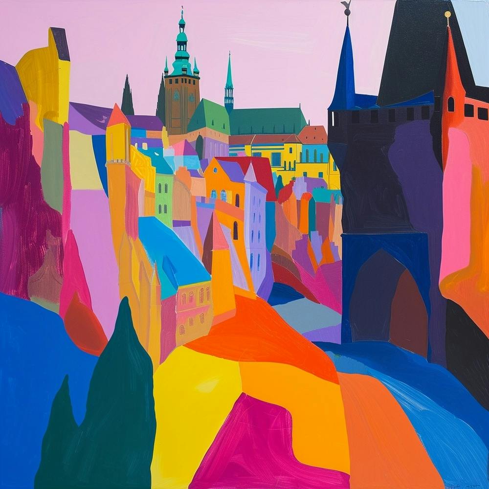 Abstract Travel Collection Prague Czech Republic 1