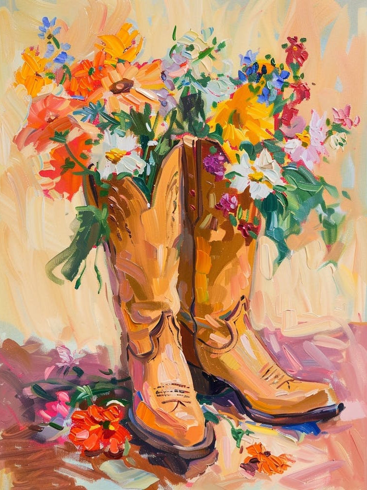 Cowboy Boots And Wildflowers 2