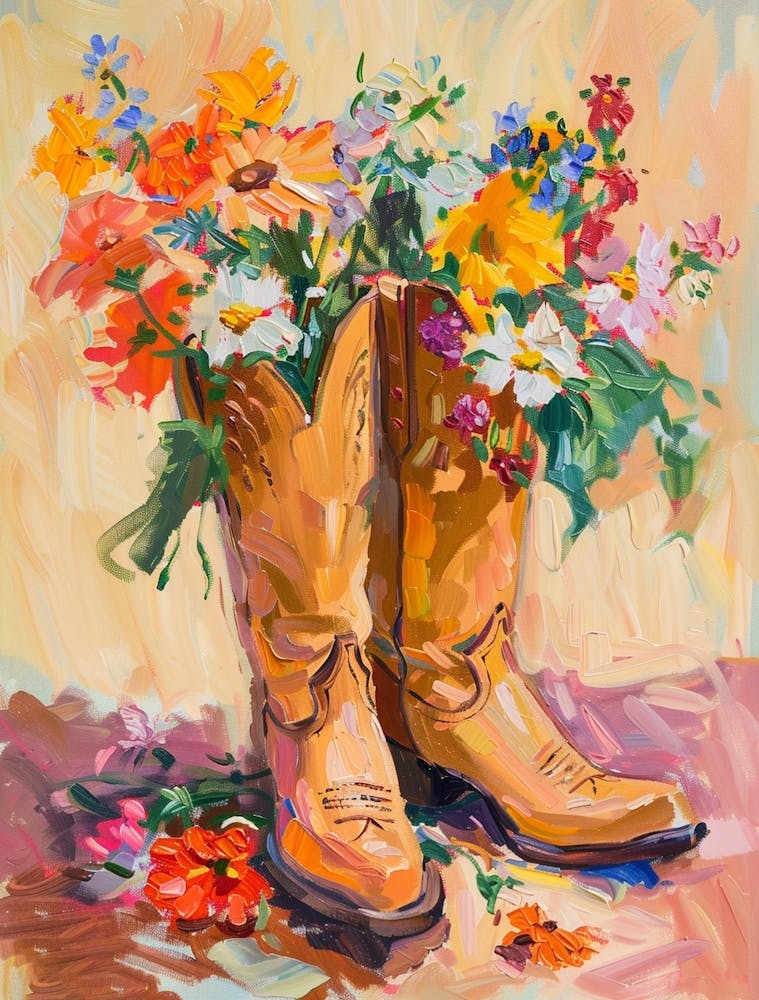 Cowboy Boots And Wildflowers 2