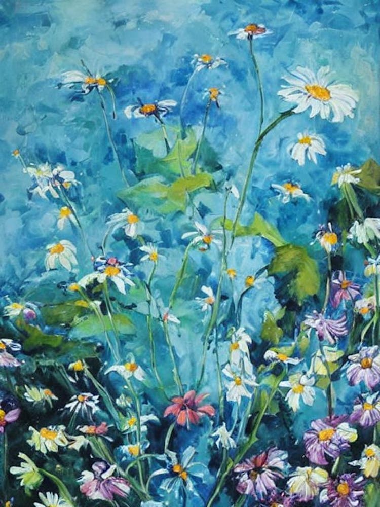 Osteospermum Floral Print Bright Painting 2 Flower