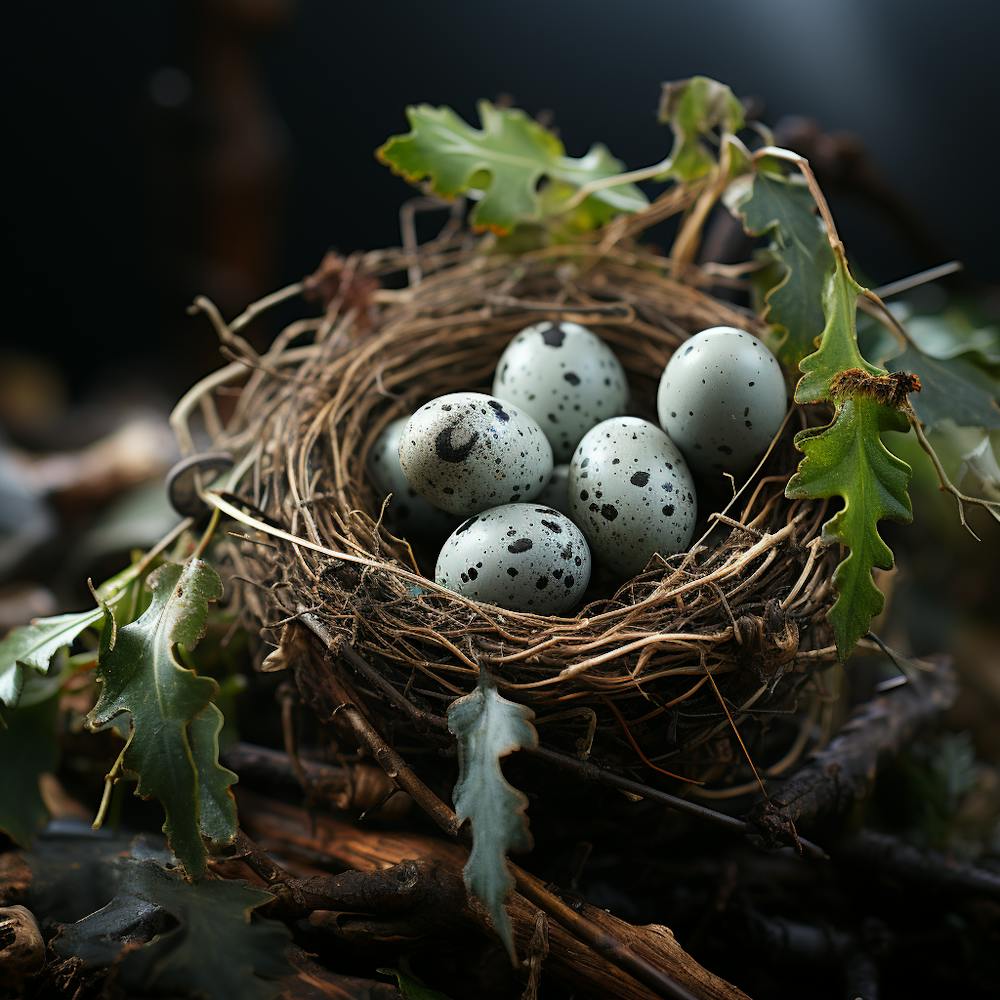 Bird Nest With Eggs