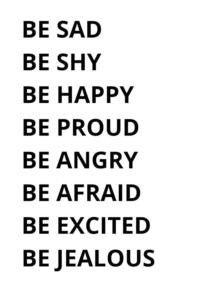 Be Sad Be Happy Proud Angry Excited Jealous 1