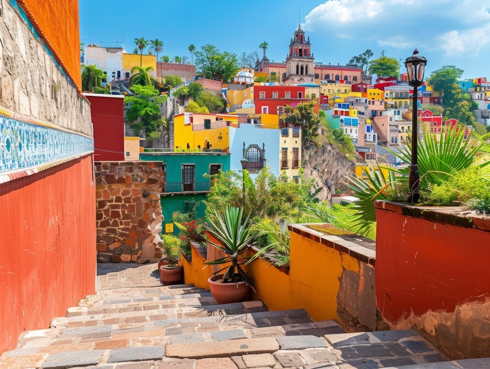 Colorful Mexican Town