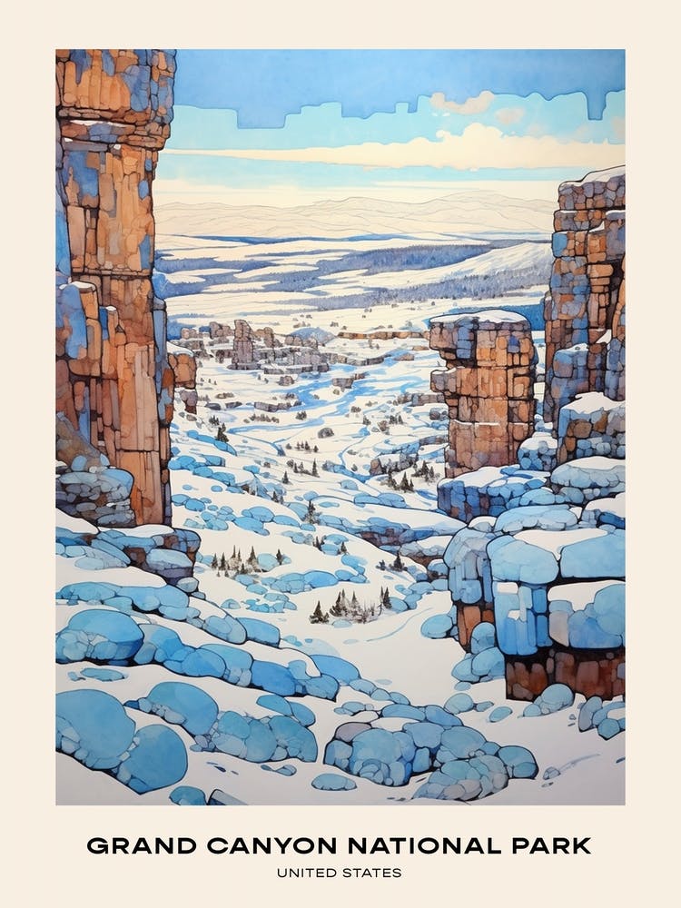 Grand Canyon National Park United States 4 Poster