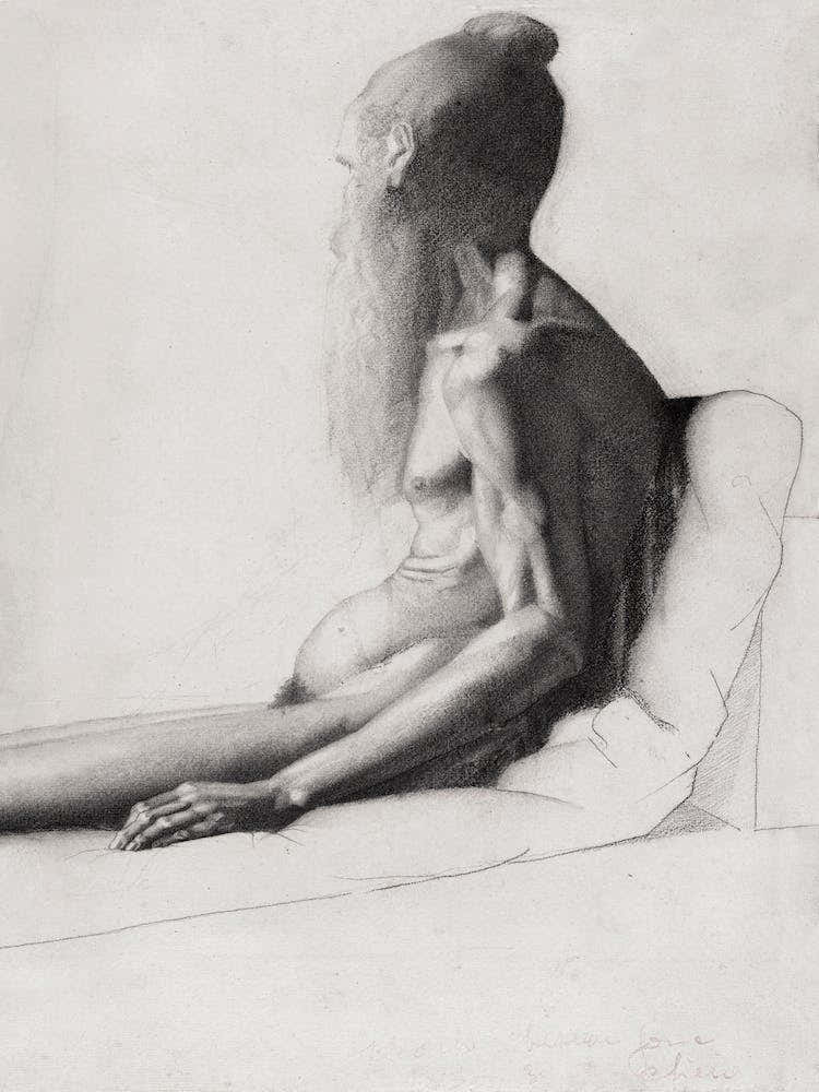 Nude Study Of An Old Man (1878–1879), Georges Seurat