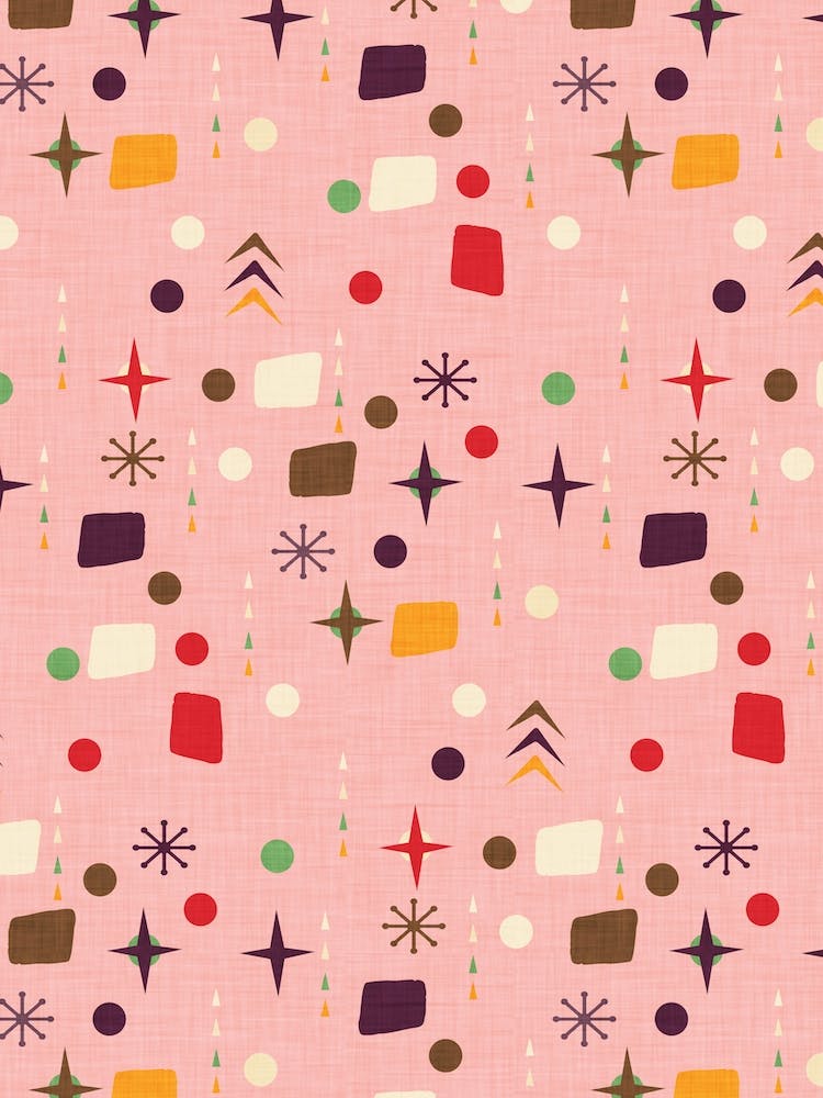 Atomic Pattern Pink Purple