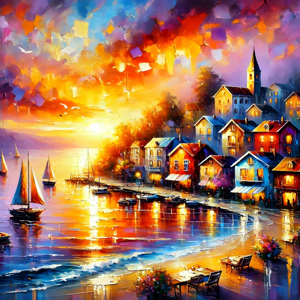 Golden Meadow Escape Impressionist Painting