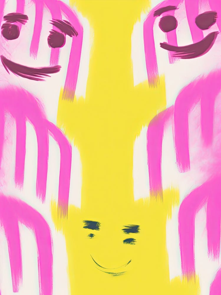 Yellow And Pink Abstract 2