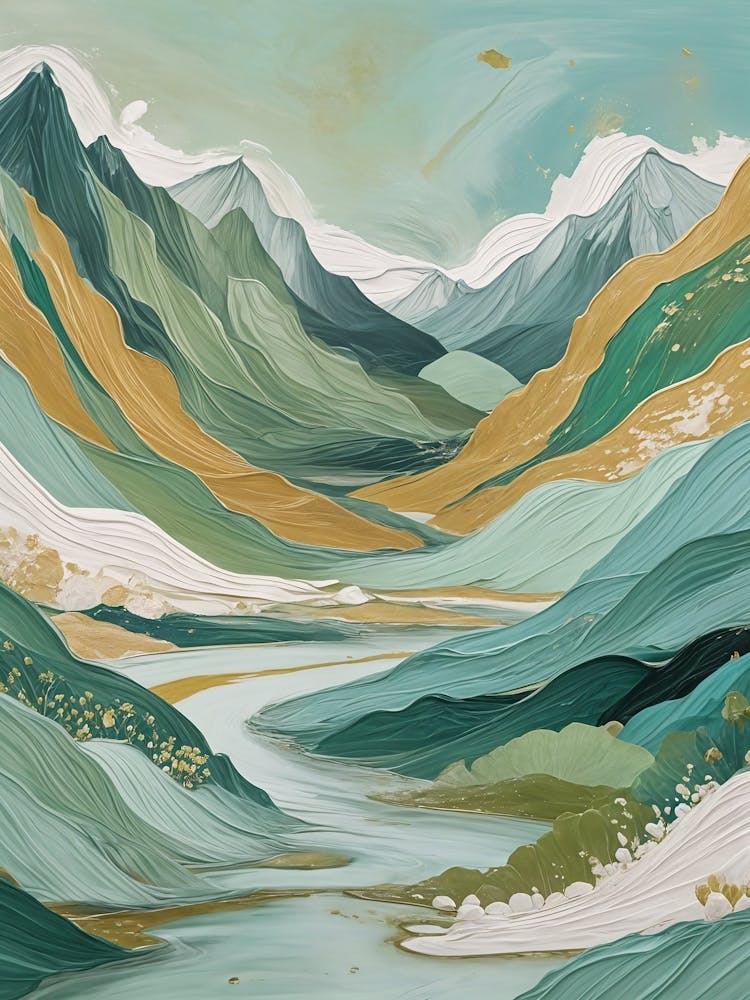 Serene Painted Mountains no4