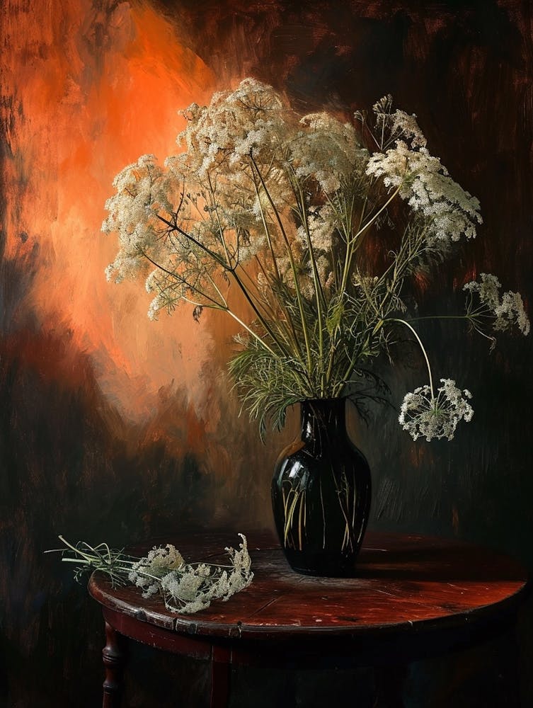 Baroque Floral Still Life Queen Annes Lace 2