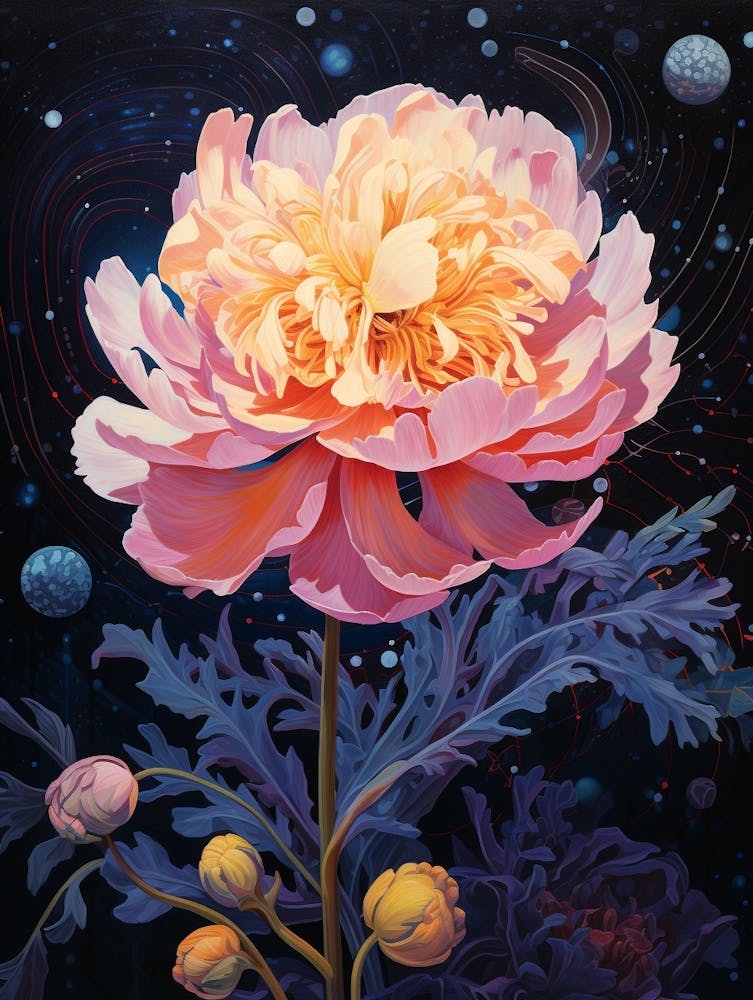 Surreal Florals Peony 2 Flower Painting
