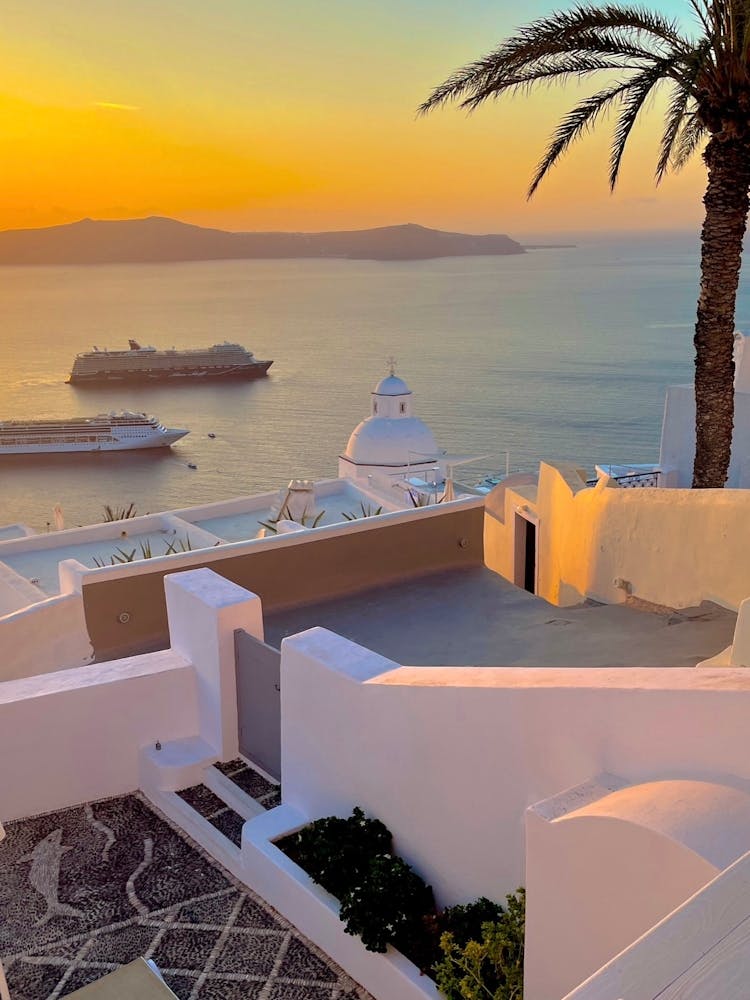 Sunset In Santorini