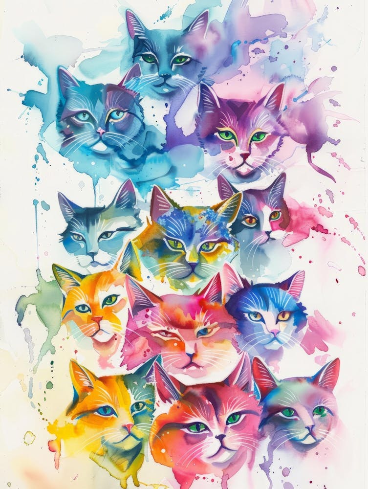 Colorful Cats