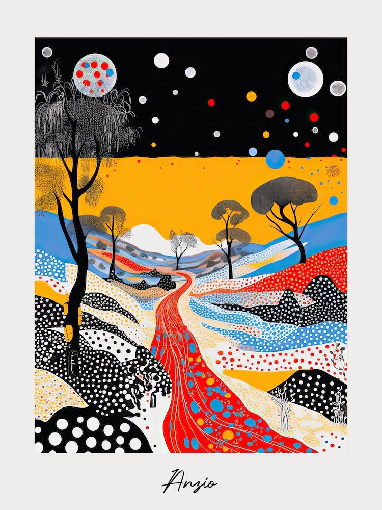 Poster Of Anzio, Italy, Illustration In The Style Of Pop Art 2