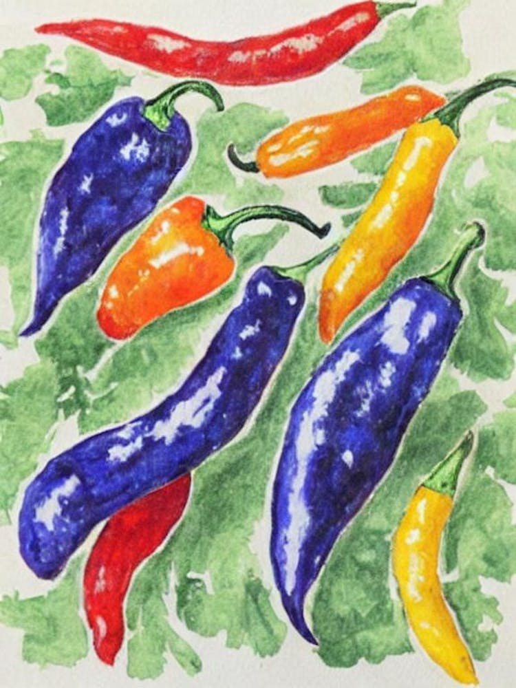 Chili Pepper 2 Fauvist vegetable
