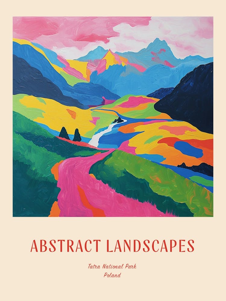 Colourful Abstract Tatra National Park Poland 2 Poster