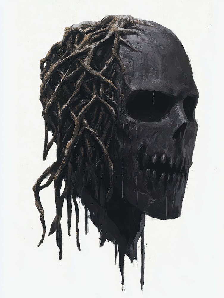 Skull With Dreads