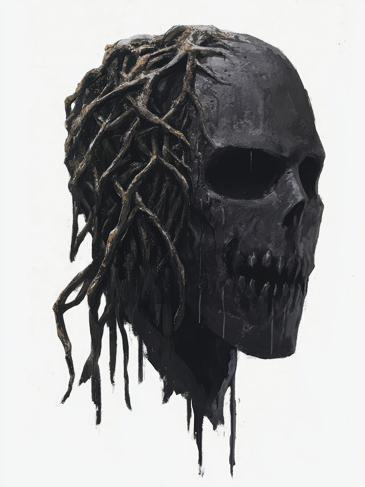 Skull With Dreads