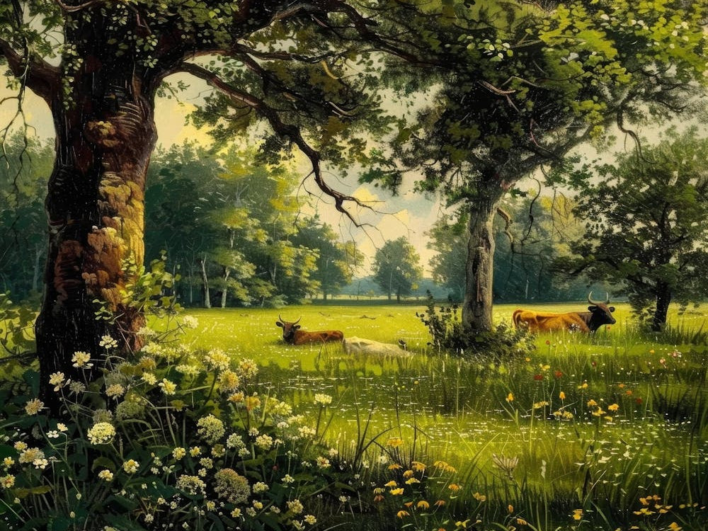 Cows In The Meadow