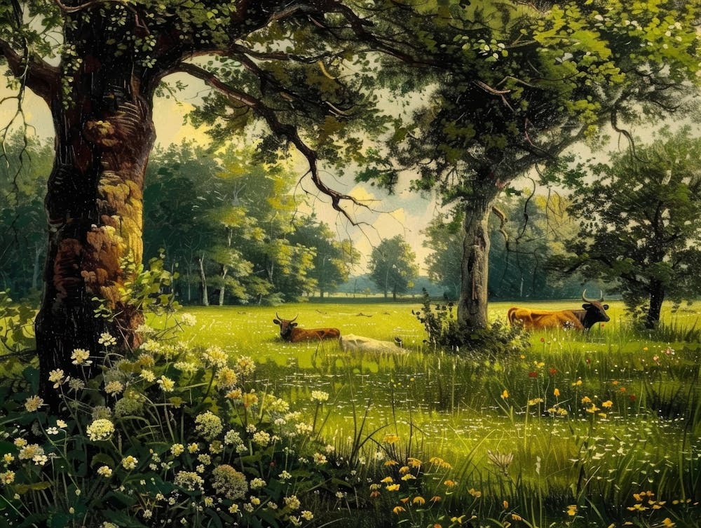 Cows In The Meadow
