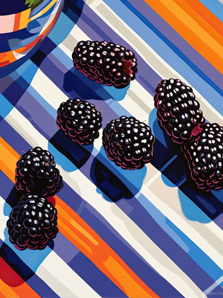 Blackberries Fruit Summer Illustration 2