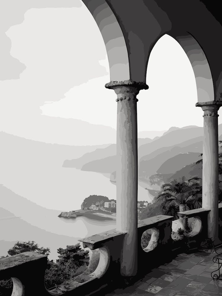 Ravello, Italy,  Black And White Analogue Photography  3