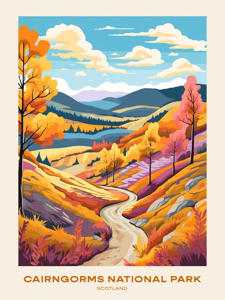 Cairngorms National Park Scotland 1 Hike Poster