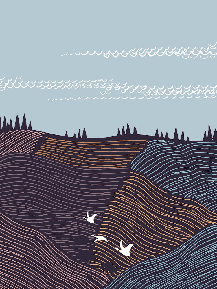 Landscape With Birds