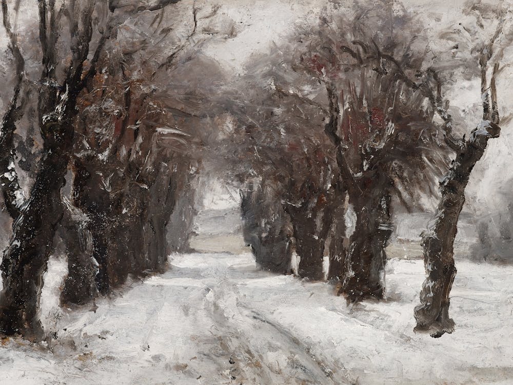 Route d'hiver vintage