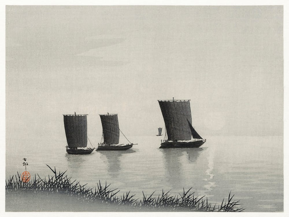 Fishing Boats (1900 1936), Ohara Koson