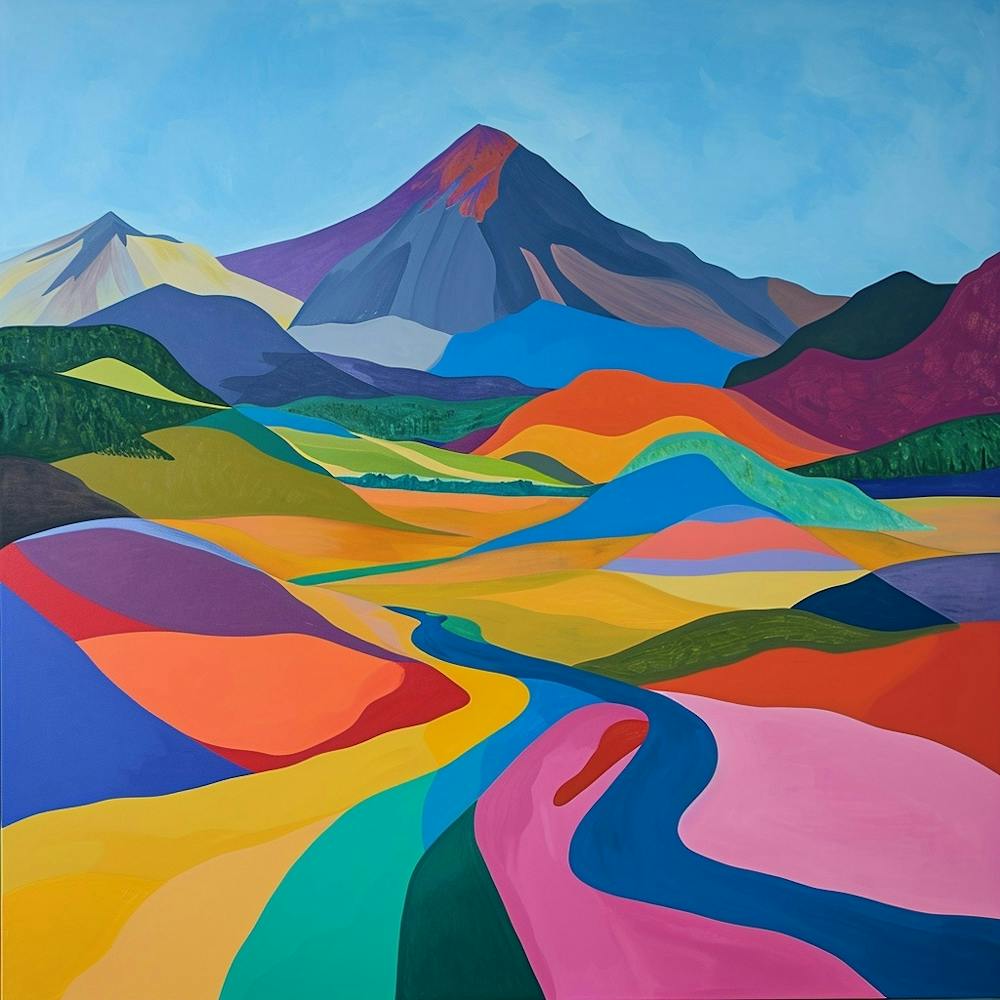 Colourful Abstract Tongariro National Park New Zealand 2