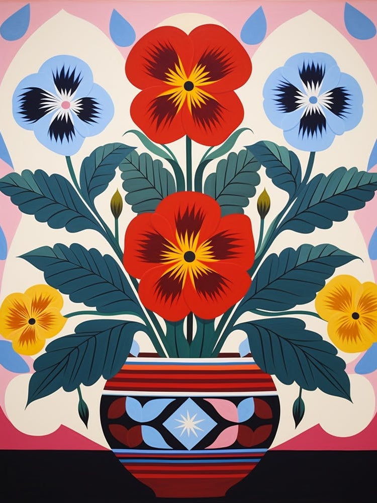 Flower Motif Painting Petunia 1