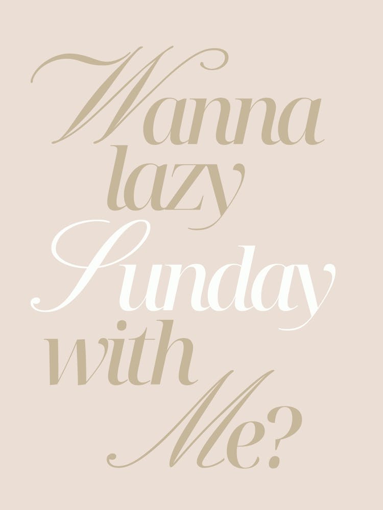 Lazy sunday - beige