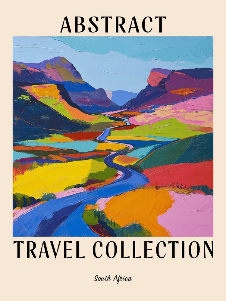 Abstract Travel Collection Poster South Africa 1