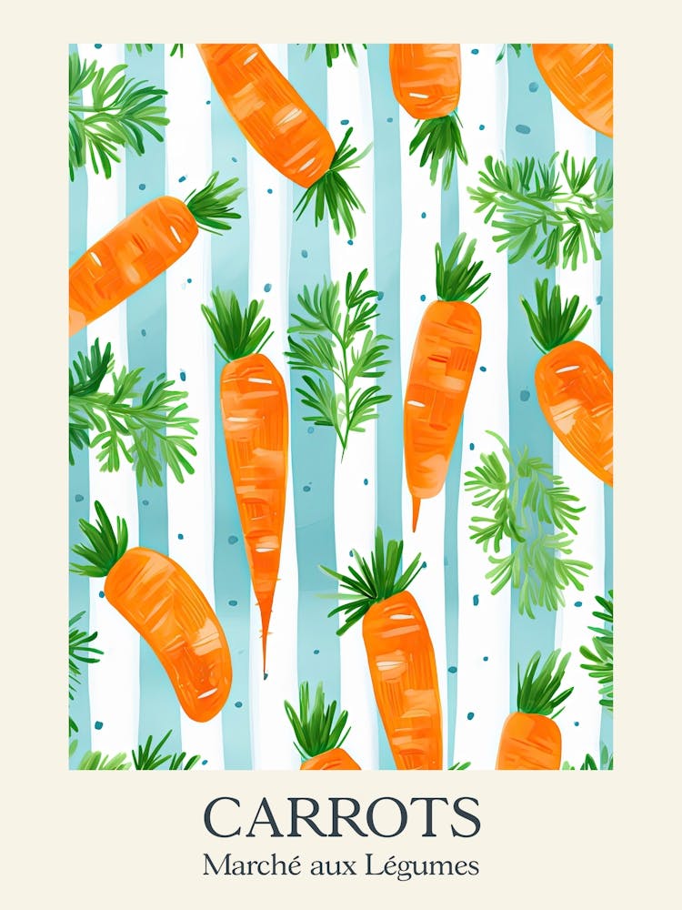 Marche Aux Legumes Carrots Summer Illustration 3