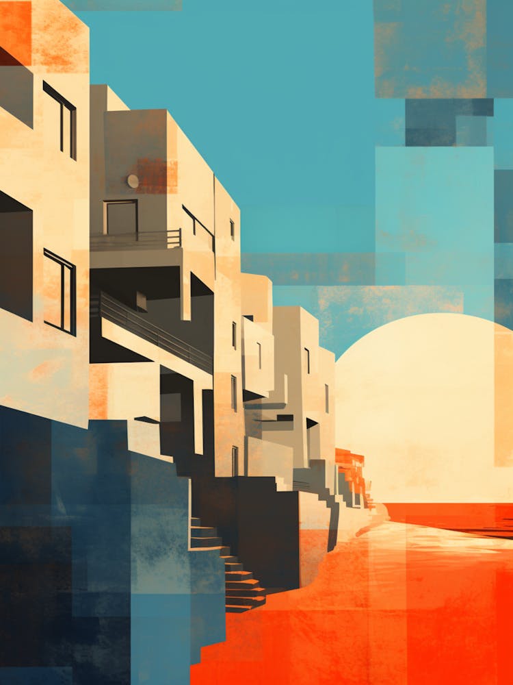 Hayle Towans Beach Cornwall Abstract Orange Hues 4