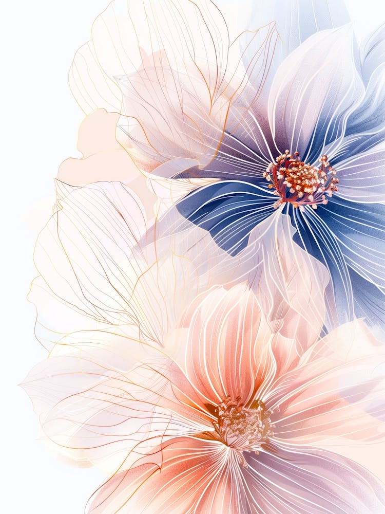 Aquarellblumen Natürliche Blumenkunst