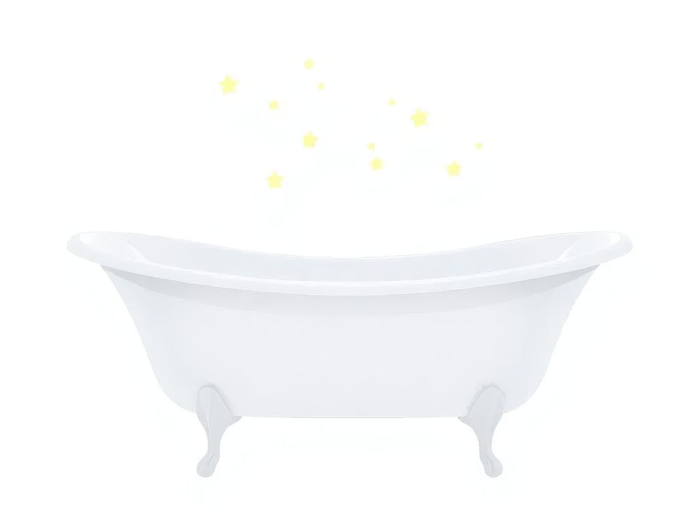White Bathtub With Stars