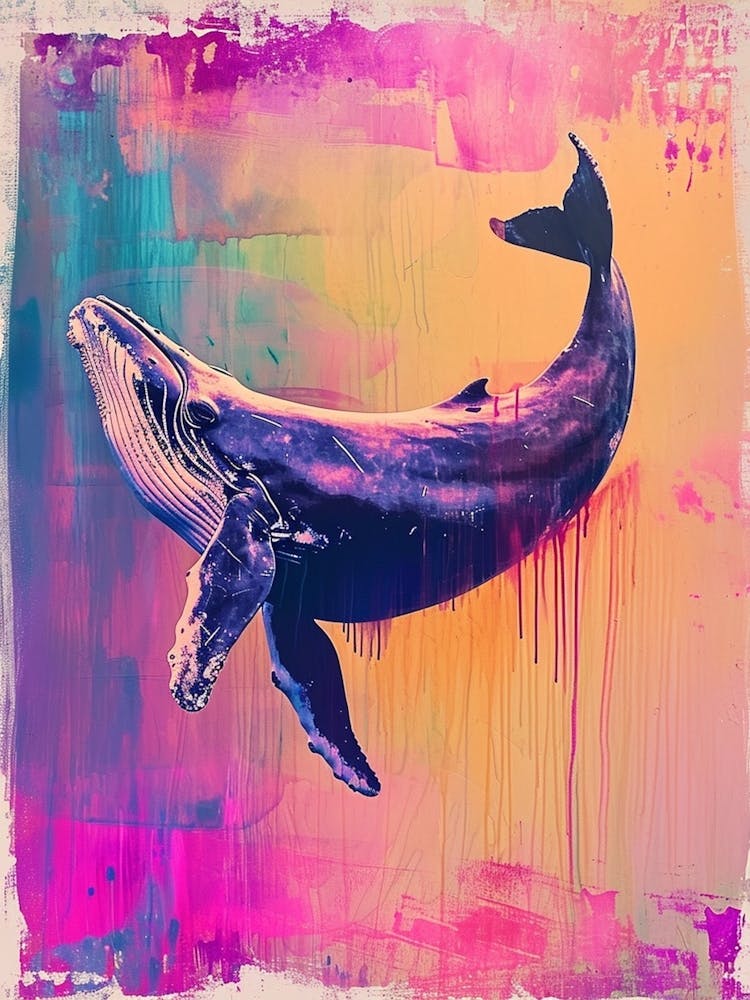 Polaroid Inspired Whales 1
