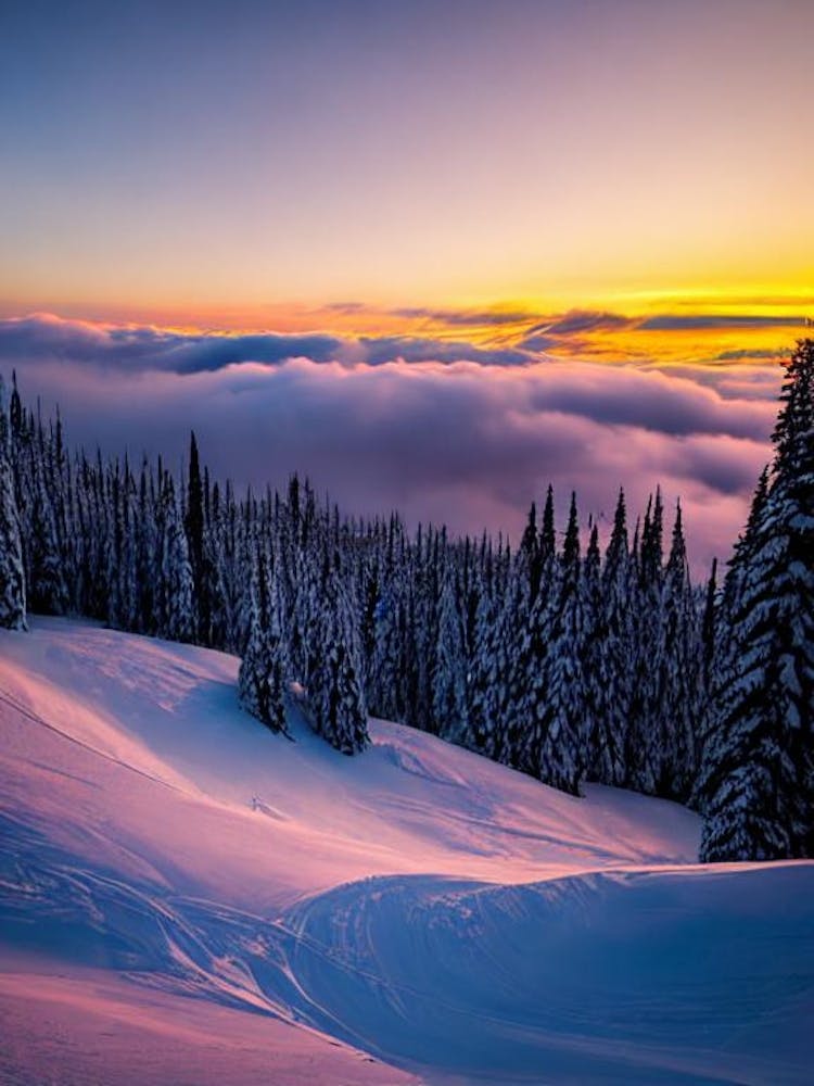 Alyeska Usa Sunrise 2 Skiing Poster