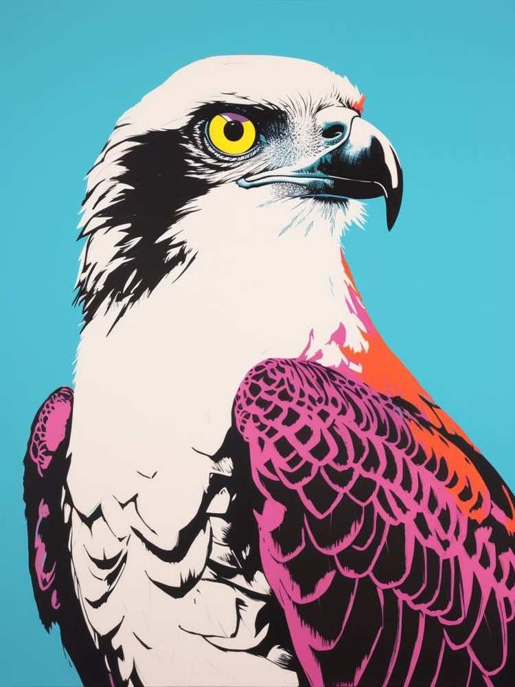 Andy Warhol Style Bird Osprey 3