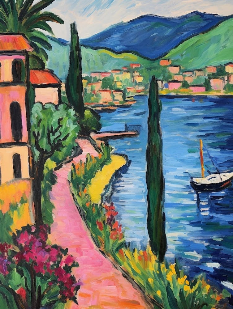Lake Como Italy 7 Fauvist Painting