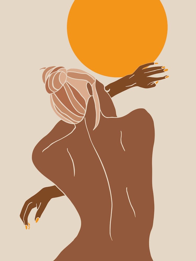 Girl With Bun 2 Backview Tan Blonde